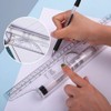 PENKOHOME 2 Pack 12 Inch Rolling Ruler Multipurpose Drawing Parallel