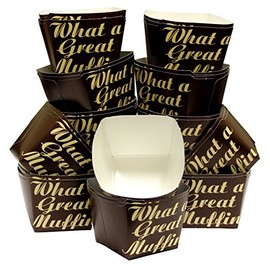 Hanamal Muffin Paper Pans 3 x 3 x 2 Inches (Pack of 36)