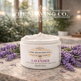 The Shaving Co Crema para Afeitar Lavanda. Lavender Shaving Cream. 130 gr. Para el ritual del afeitado disfruta de esta exquisita obra maestra. Contie