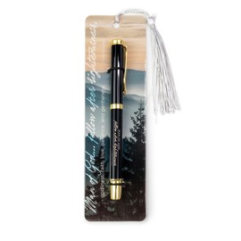 LO·GOS TRADING POST Follow After Righteousness 1 Timothy 6:11 - Engraved Scripture Pen - Ballpoint Bible Pen - Smooth Black Ink Inspirational Christian Pens for Daily Journaling, Religious Gifting