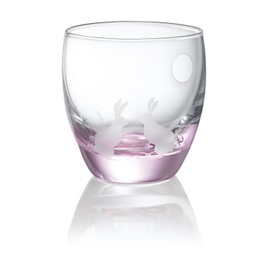 大塚硝子 ウサギ ガラス カラフェ&酒杯 セット 16-756-5 カラフェ-約口径3.8×幅9.4×高さ12.5cm、丸酒杯-約直径5.7×高さ6.1cm