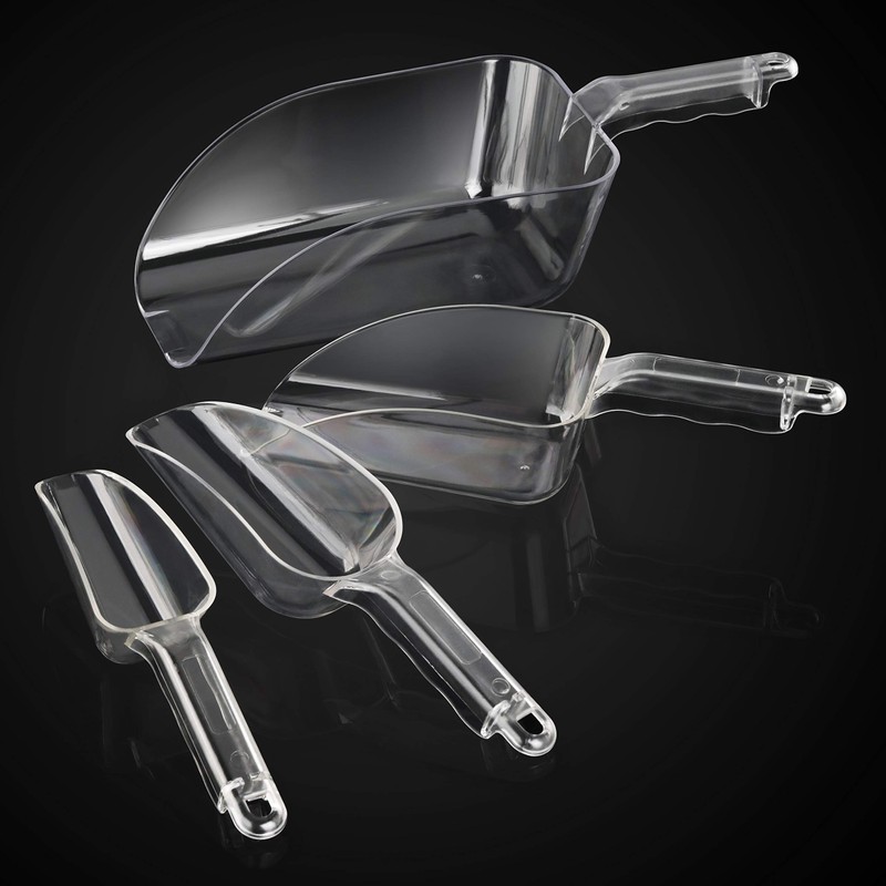 New Star Foodservice 34400 Polycarbonate Plastic Utility Ice Scoop, Clear,