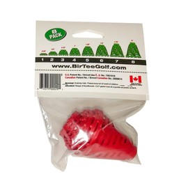 BirTee Golf Tees - PRO Speed Version with Enhanced Durability - 8 Pack. Indoor Golf Tees/Golf Simulator Tees/Winter Golf Tees. Bundled with an Exclusive Poker Chip Ball Marker (Red)