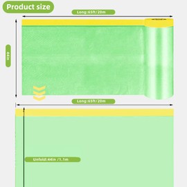 Lbc.JzJu Pre-Taped Masking Film Masking Tape Painters Plastic Roll 44 in x 65 ft Convenient and Fast for Cars, Walls, and Furniture Paint Protection Film（4Rolls）