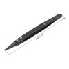sourcing map ESD Precision Anti-Static Tweezers, Stainless Steel Flat Tip