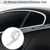 RATCHROLL 1ロールのユニバーサルエアリリース粘着ピンストライプテープ マットオートモーティブピンストライプテープ シルバートーン 1.18"x164.04ft