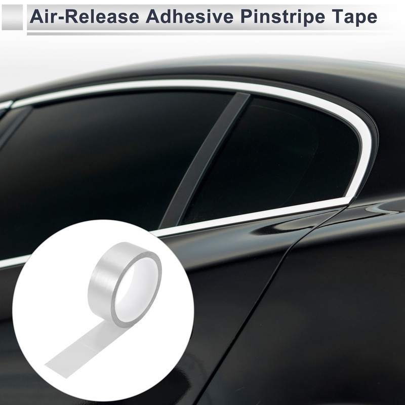 RATCHROLL 1ロールのユニバーサルエアリリース粘着ピンストライプテープ マットオートモーティブピンストライプテープ シルバートーン 1.18"x164.04ft