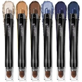 LUXAZA PRO Set De Sombras De Ojos Neutras En Barra Sombras De Ojos En Crema Mate Con Brillo Metálico Delineador Iluminador Y Lápiz De Color - Classic