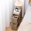 SOBIBO Narrow Nightstand, Solid Wood Night Stand for Small Spaces,