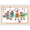 Stitchmelody 14CT Counted Cross Stitch Kits,DMC Unprinted Pattern Embroidery Set