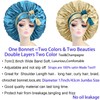 Satin Silk Bonnet Hair Cap: Extra Large Jumbo Adjustable Double
