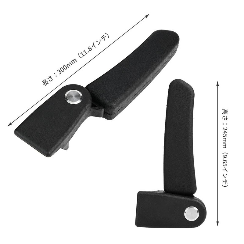 Motorcycle Armrest Rear Armrest Adjustable 90° Folding ABS Passenger Armrest
