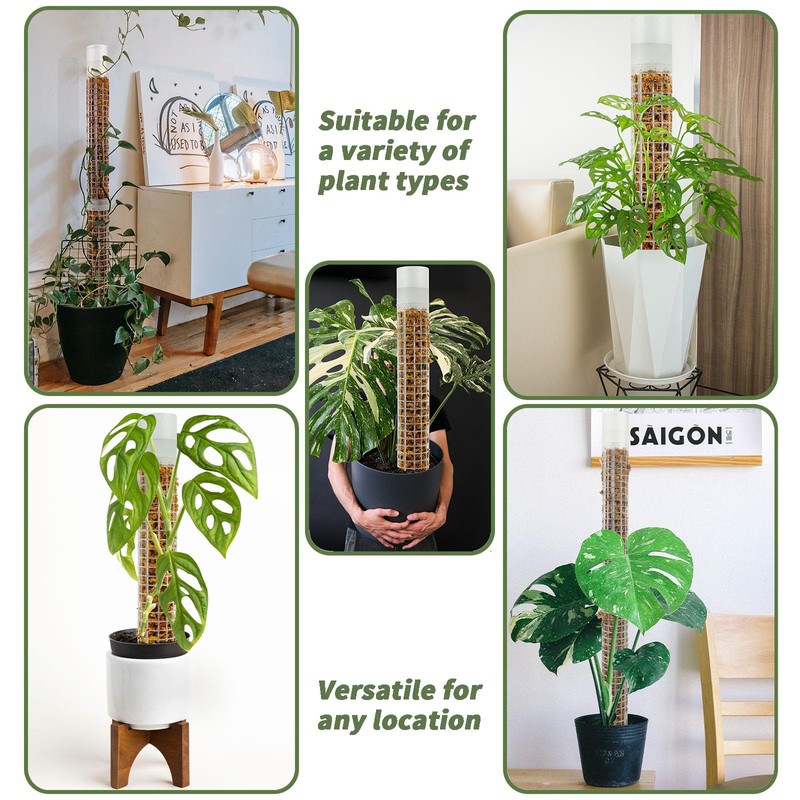 Moss Pole, Self-Watering Moss Pole for Plants Monstera, 17.4 Inch