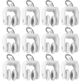 Generic 35Pcs Twin Wheeled Plastic Curtain Track Gliders
