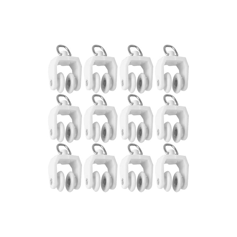 Generic 35Pcs Twin Wheeled Plastic Curtain Track Gliders