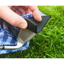 Magnetic 4-in-1 Multi Tool Golf Towel - Magnetic Towel - Silicone Brush - Groove Cleaner - Bag Clip - Microfiber Waffle Design - Men's and Women's Golf - Golf Gifts