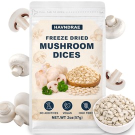 2 Oz Freeze Dried Mushroom Dices White Button Mushrooms for Cooking & Soups