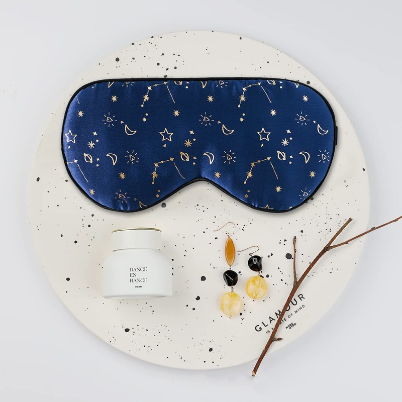 townssilk 100% Silk Sleep mask with Adjustable Strap,Comfortable and Super