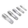 5 Piece NPT Pipe Tap Set, Carbon Steel Threaded Plumbing