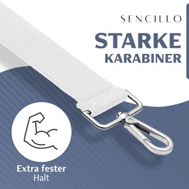 Sencillo Men's Braces with Carabiner Y-Shape, White