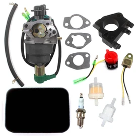 AISEN Carburetor for Honeywell HW5500 HW5000E HW6200 100924A 100925A 6036 6037 6151 5500 6875W 337cc 389cc Generator Carb Fuel Line Filter Foam Air Filter Oil Alert Sensor