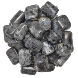 Hypnotic Gems: 12 pcs Hand Polished Larvikite Stones from India - Polished Gemstone Tumbled Rocks for Jewelry Making, Crystal Healing, Reiki, Wicca, Art and Craft Projects and More!