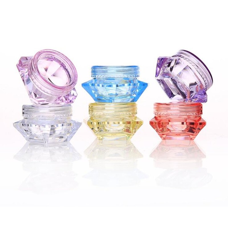 Wowlife 60Pcs 5 Gram/5 ML Cosmetic Sample Empty Container Diamond