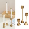 3 Pcs Candle Holders Different Heights Gold Candlestick Holders Taper