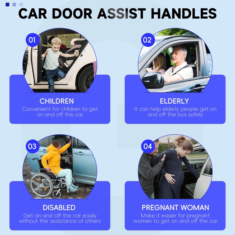 wefaner 2PACK Car Handle Assist for Elderly, Door Handle for