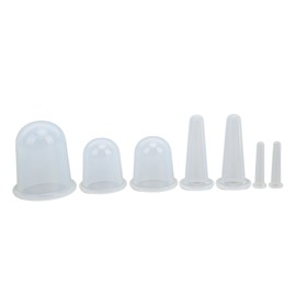 7pcs Cupping Therapy Set Massaging Food Grade Silicone Mini Facial Cupping Set for Home Transparent