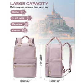 bergsalz Ryanair Travel Backpack Women's Hand Luggage 40 x 20 x 25 Backpack Women Men Work Hand Luggage Backpack Waterproof Travel Backpack, Light Purple