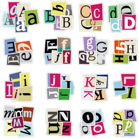 200Pcs Alphabet Stickers Waterproof Vinyl Decals for Scrapbooks, Notebook, Classroom Decor, Door, Mailbox, Water Bottle, Laptop, Letter Stickers A-Z and Number Stickers 0-9