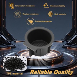 LESHIAUTO 2PCS Front Console Cup Holder Inserts Compatible with Ford F-150 2009-2014 Lincoln Mark LT 2010-2014 Replaces# 9L3Z-1513562-CB, 9L3Z1513562CB