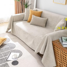 VClife 100% Waterproof Sofa Cover Cat Scratch Couch Cover for 3 Cushion Couch Sofa French Terry Sofa Slipcover Sectional Throw Cover for Sofa Thick Pet Sofa Protector L Shape Sofa Cover