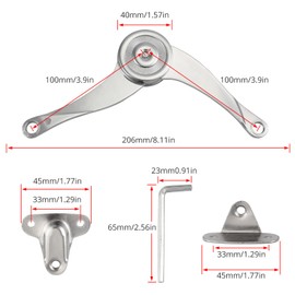 Bohaner 2X Cabinet Cupborad Furniture Door Lift Stay Support Hinge Damper Kitchen Cabinet Cupboard Door Lift Lid Support Hinge Lift Up Stay Buffer Damper Soft Close