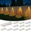 Bridika Solar Fence Lights Outdoor Waterproof, 12 Pack Solar Powered