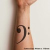 'Bass Clef' Temporary Tattoo - Water Resistant, Skin-Safe, Non-Toxic Transfer