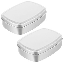 DECHOUS 2 Pcs Aluminum Soap Case Metal Bar Soap Holder with Lid Portable Travel Soap Container Cosmetic Containers Soap Boxes for Home Travel 120ml