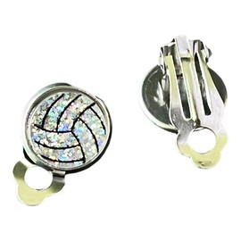 Rugby Football Baseball Soccer Basketball Volleyball Clip on Earrings for Women Non Pierced Sports Stud Fun Acrylic Games Day Jewelry for Fans-1