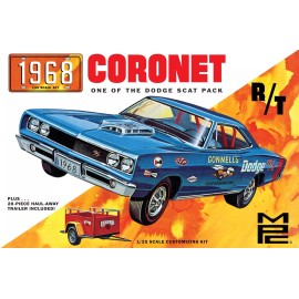 MPC 1/25 MPC 975 - 1968 Dodge Coronet Hardtop w/Trailer "4 in 1" Plastic Model Kits