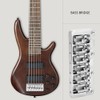 1 PC 6 String Bass Fixed Hardtail Bridge with Adjustable