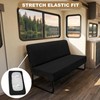 JOYINGLE RV Jackknife Sofa Couch Covers, 2-Piece Set (Black)