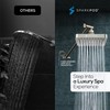 SparkPod Square Rain Shower Head with Shower Head Extension Arm