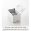 Yamazaki Home Veil Cotton Case - Large Bathroom Skincare Storage