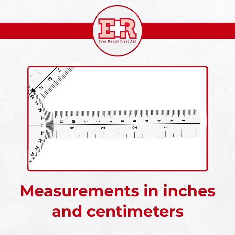 Ever Ready First Aid Plastic 8” Goniometer 360 Degree ISOM