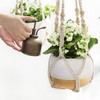 Mkono 3 Pack Macrame Plant Hangers Indoor Different Size Hanging