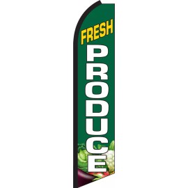 Flagdom Fresh Produce Swooper Flag Feather Super Bow Banner