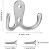 Double Prong Coat Hook Robe Hooks Dual Coat Hooks Wall