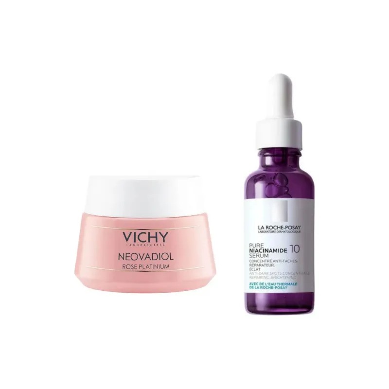 Kit Serum Pure Niacinamide 10+crema Neovadiol Rosa Platino