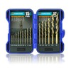 CORTOOL Cobalt Drill Bit Set, 15pcs Twist Jobber Length Drill